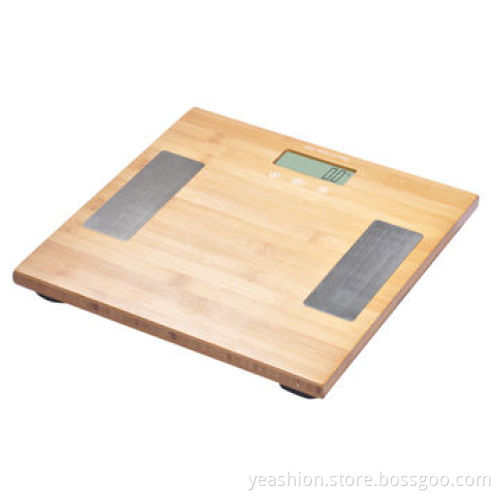 Natural Bamboo Electronic Body Fat Analyzers, CE, RoHS Marks, BMI Function